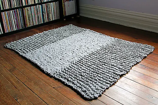 Bulky Knit Rug by Heidi Gustad
