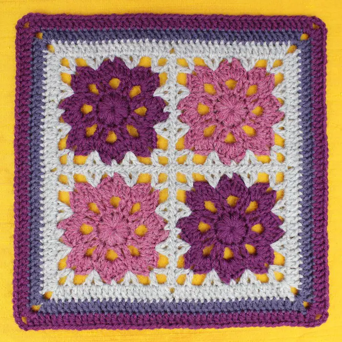 Flowers In The Window Afghan Square