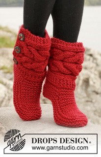 Little Red Riding Slippers by DROPS Design