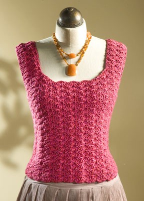 This shell-stitch tank top is perfect for a starter project.