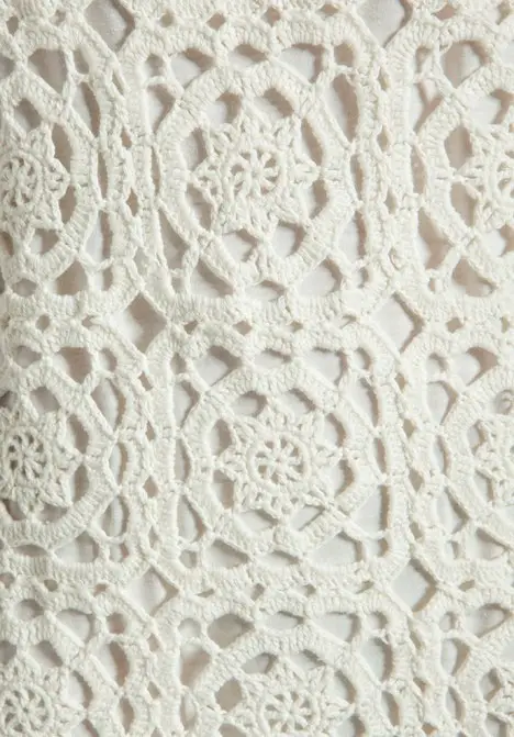 the pattern for the Joie Elida Crochet Overlay dress sold by Neiman Marcus.