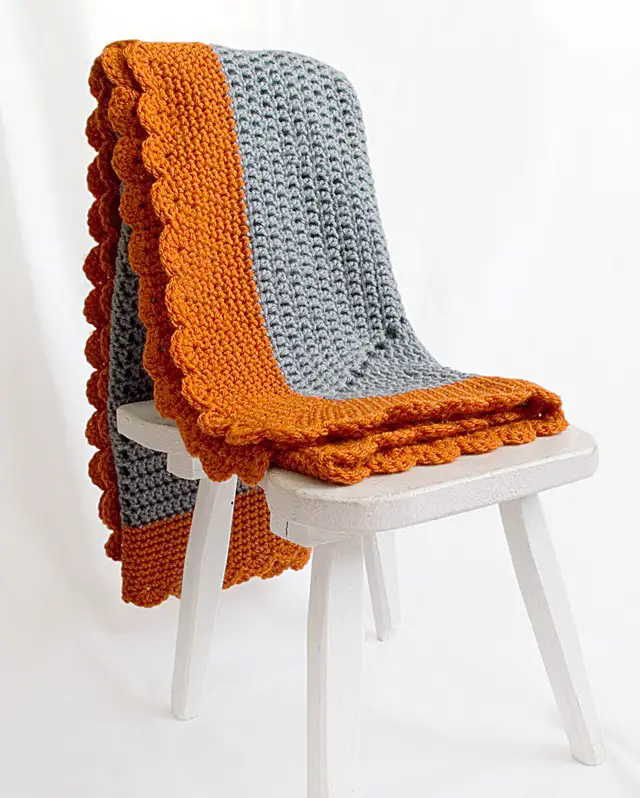 Crocheted Starburst Baby Blanket