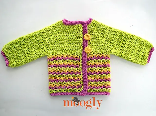 Loopy Love Baby Sweater by Tamara Kelly