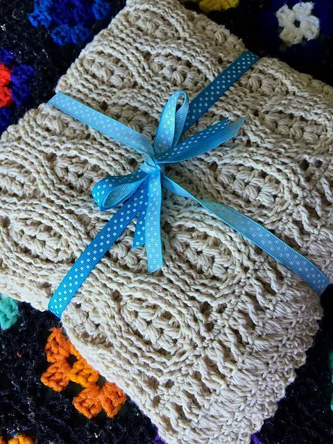 Wheat Stitch Baby Blanket by SassySSS