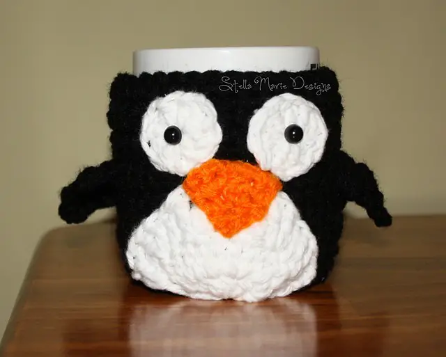 Mr. Penguin Mug Cozy by Stella Marie Designs