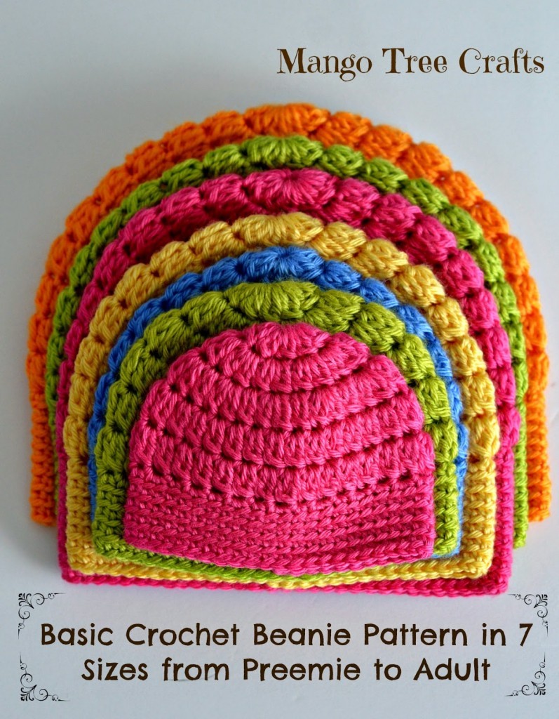 Free Basic Beanie Crochet Pattern All Sizes