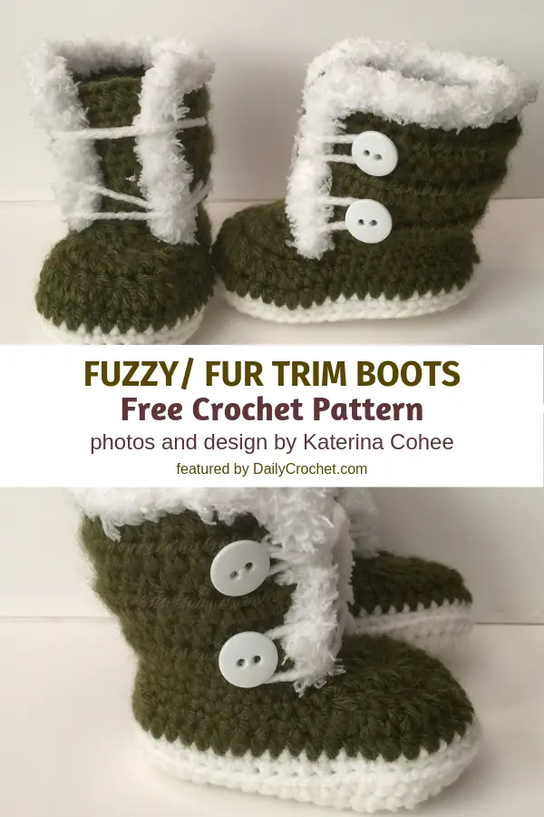 Easy And Adorable Crochet Baby Booties With Fur Free Crochet Pattern