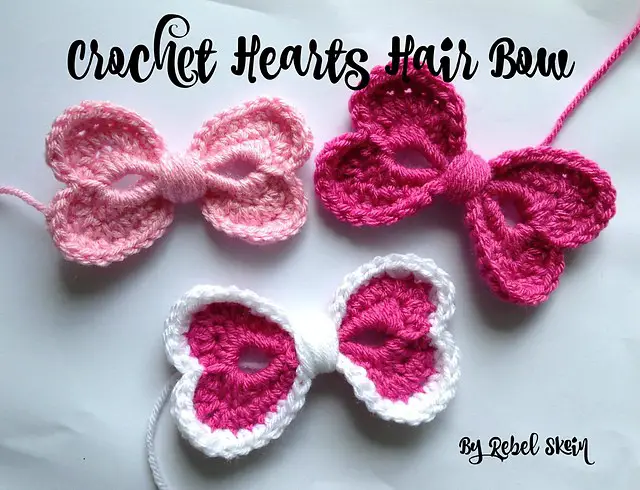 Hearts Hair Bow by Katrina Payne