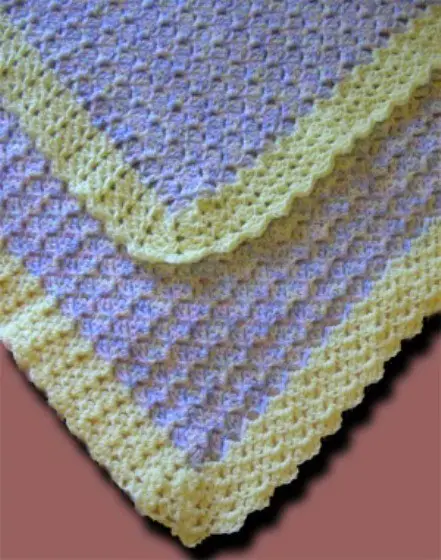 Sideways Shell Baby Afghan by Donna Laing