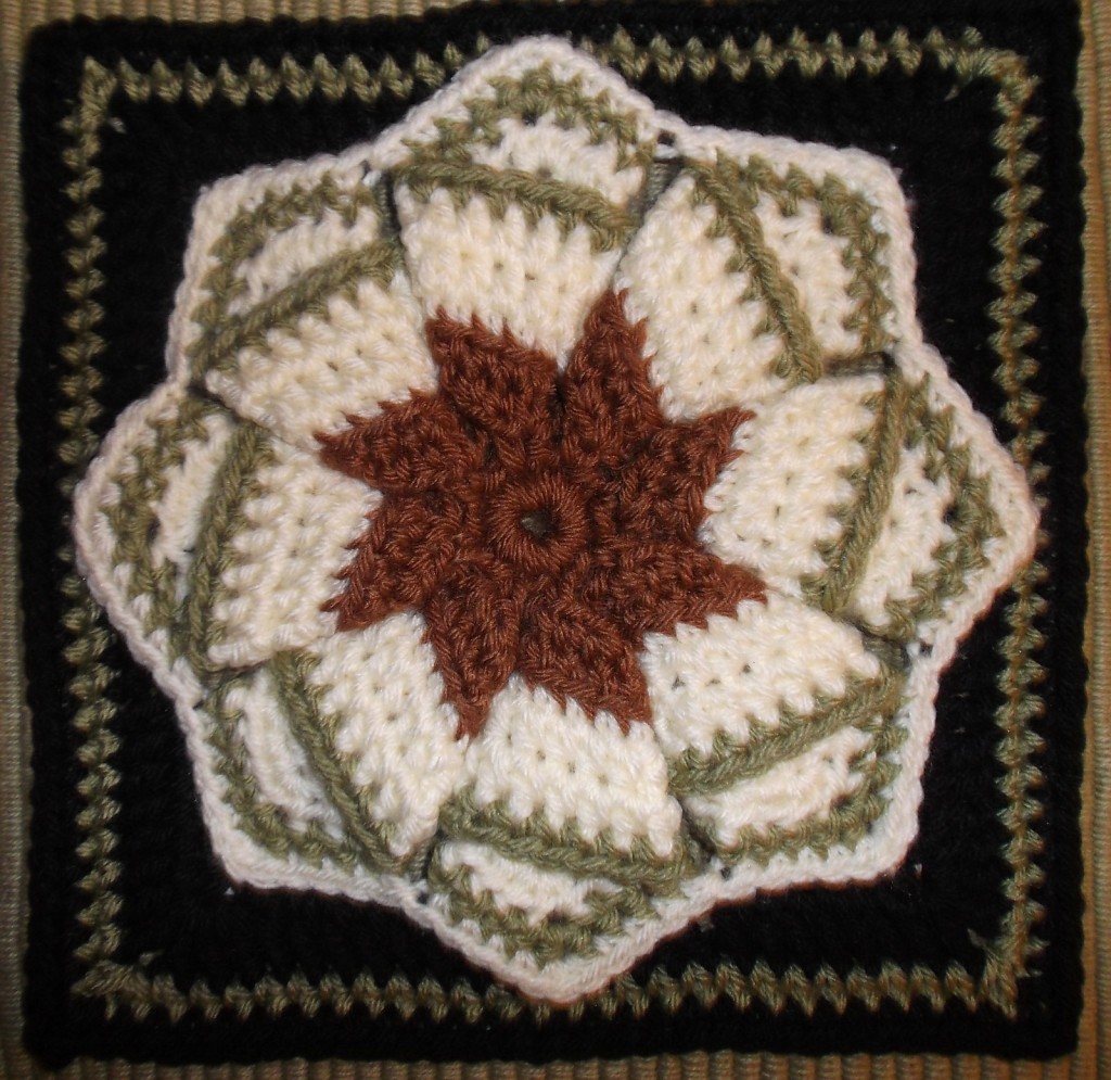 [Free Pattern] Pinwheel In The Center, With The Open Pockets, Surrounded By An 8 Sided Star- This Pattern Is Amazing!