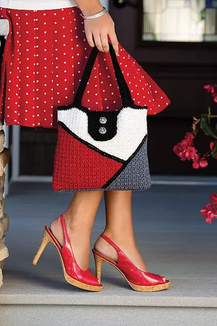 [Free Pattern] Stylish And Sophisticated Color-Block Bag You Should Add To Your Wardrobe