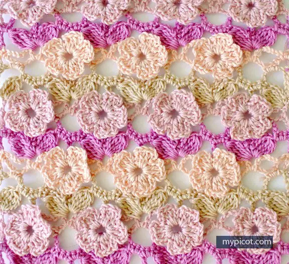 Learn A New Crochet Stitch: 5 Petal Flowers Crochet Stitch