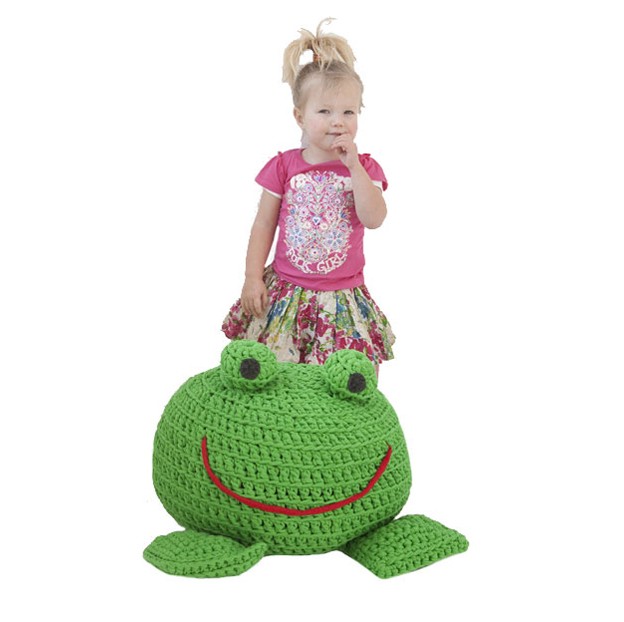 [Free  Pattern] Any Child Would Love To Have This Froggie Footstool In Their Room