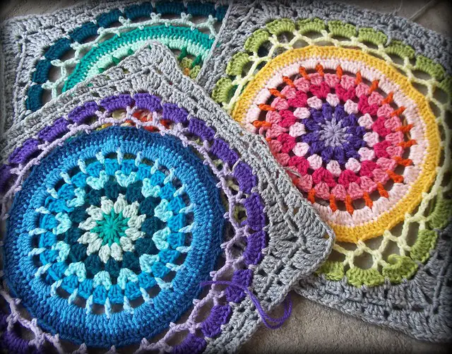 [Free Pattern] Such A Clever Way To Turn A Lovely Mandala Into A Square 