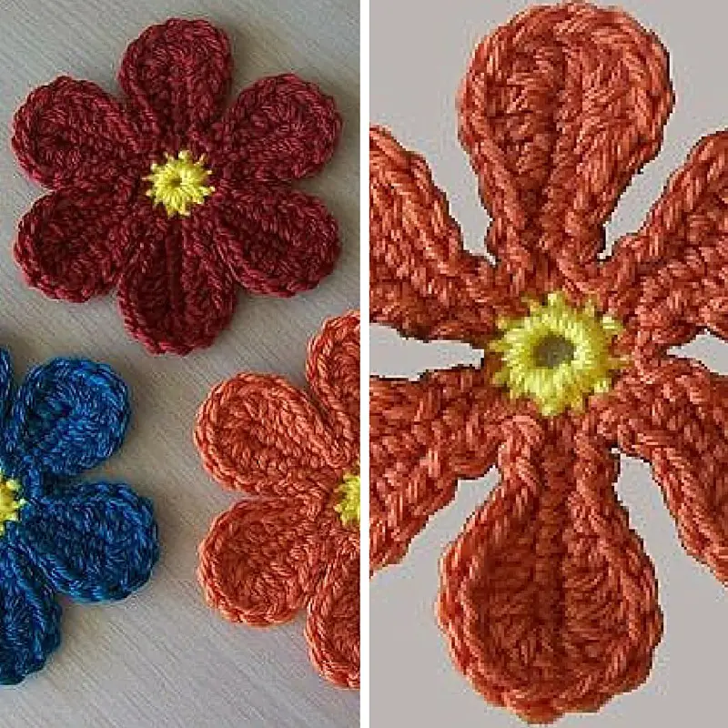 [Free Patterns] Adorable And Groovy Crochet Flowers That Look Beautiful Every Day