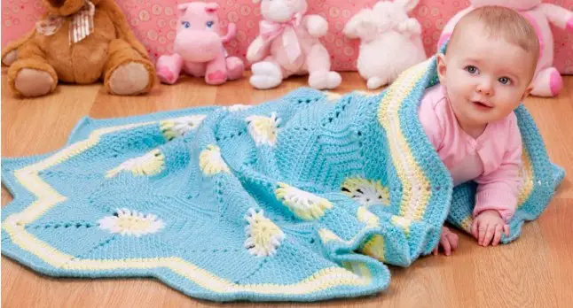 [Free Pattern] Easy And Beautiful Crochet Baby Blanket With A Honeycomb Structure