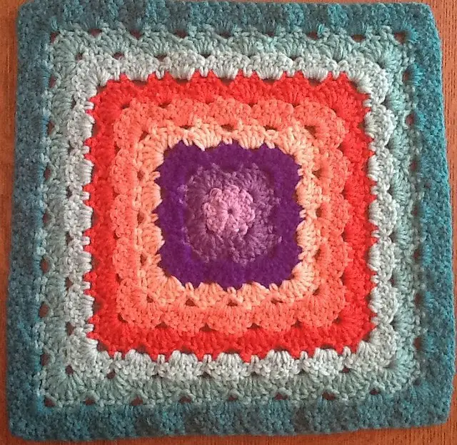 Four 12 Shell Stitch Granny Square Variations by Priscilla Hewitt