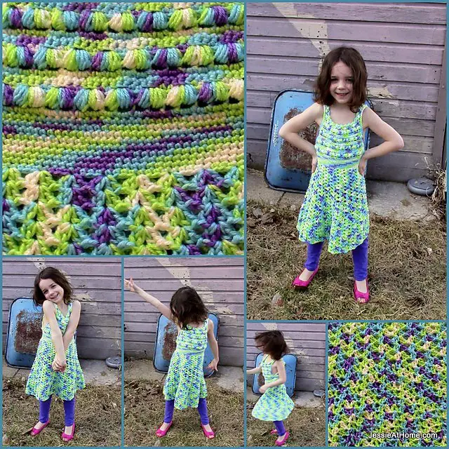 [Free Pattern] Fun Puff Stitch Halter Dress Any Little Girls Wants To Wear This Summer