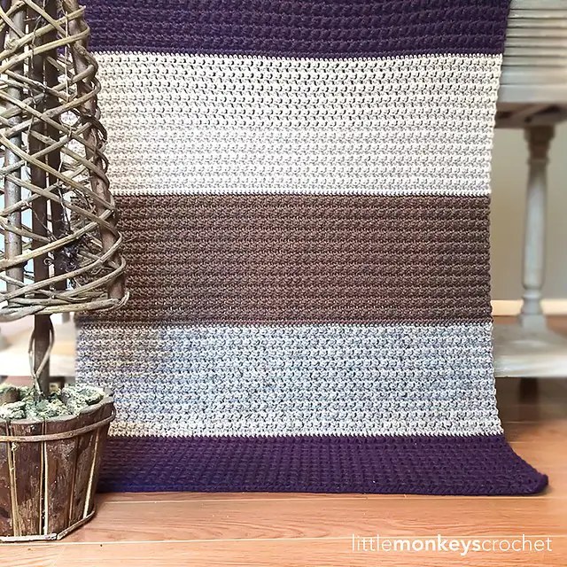 [Free Pattern] Simple And Beautiful Comfy Squares Textured Blanket