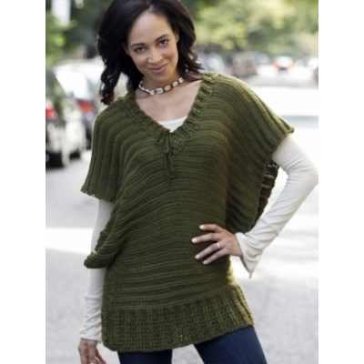 [Free Pattern] This Fabulous V-Neck Topper Will Keep You Warm When It's Cold Outside