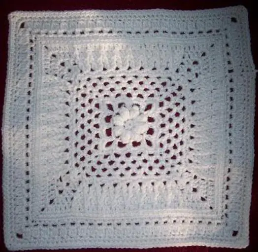 [Free Pattern] Create Your Own Winter Wonderland Blanket With This Beautiful Winter Rose Square