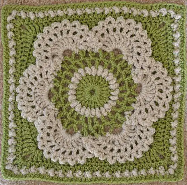 Lacy, Frothy And Feminine Crochet Afghan Square