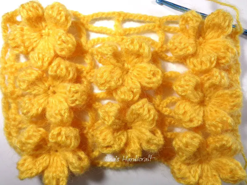 Learn A New Crochet Stitch: 3D Crochet Flowers Stitch