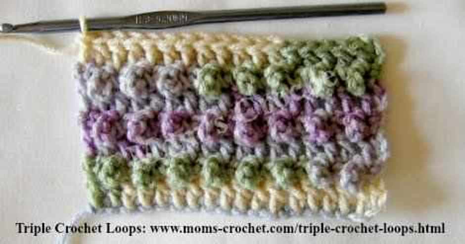 Learn A New Crochet Stitch: Triple Crochet Loops