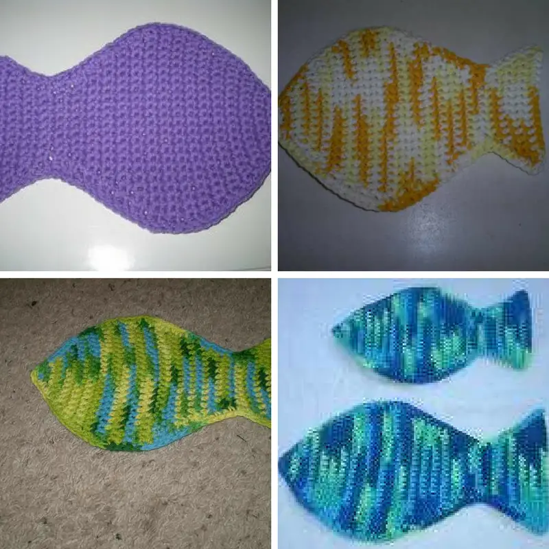 Easy Peasy Fish Washcloth Free Crochet Pattern