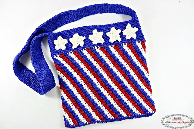 [Free Pattern] Perfect For Any Season Stars and Stripes Bag