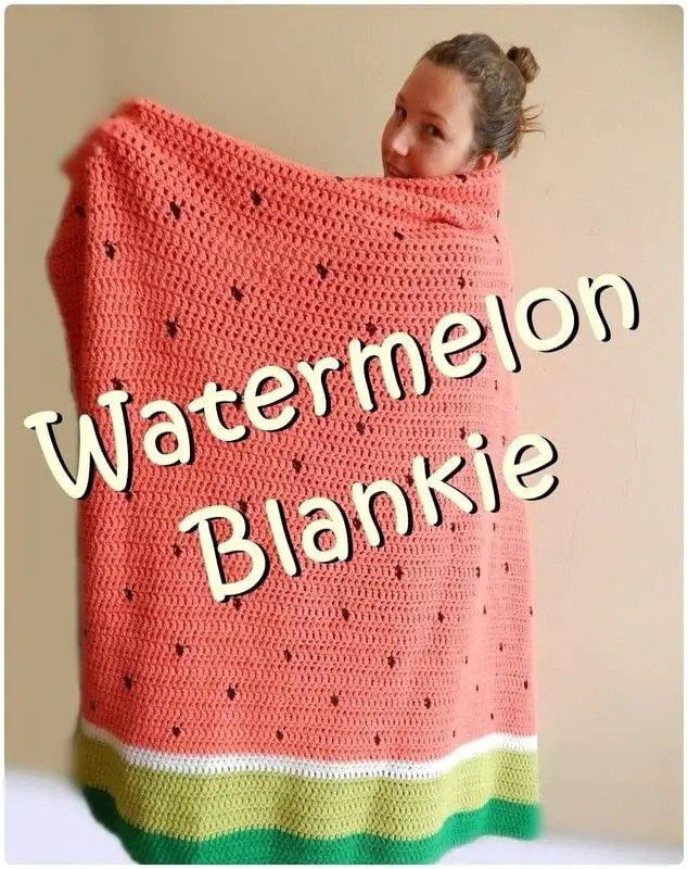 [Free Pattern] Simple And Delicious Watermelon Crochet Blanket