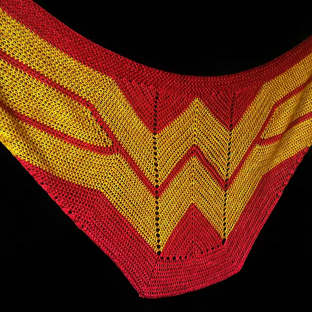 [Free Pattern]This Wonder Woman Wrap Is Fabulous!