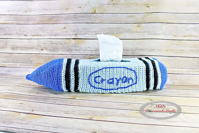 [Free Pattern] Add Fun To Your Home Decor With This Crayon Tissue Box Cover Crochet Pattern
