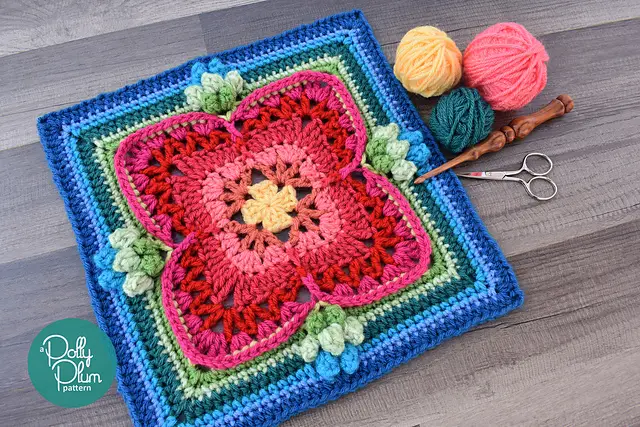 [Free Pattern] Gorgeous Square With A Unique Look That Delivers Texture And Style