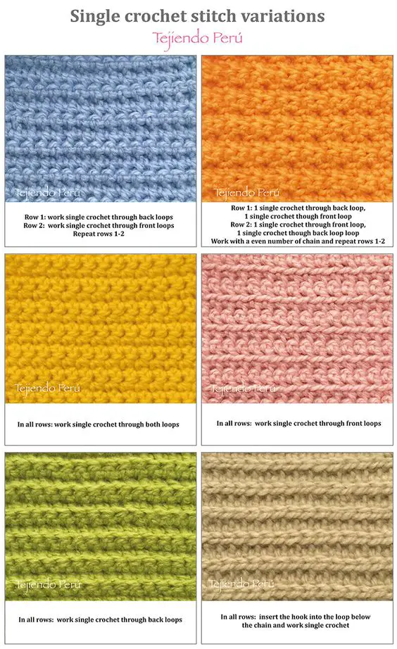 Single Crochet Stitch Variations