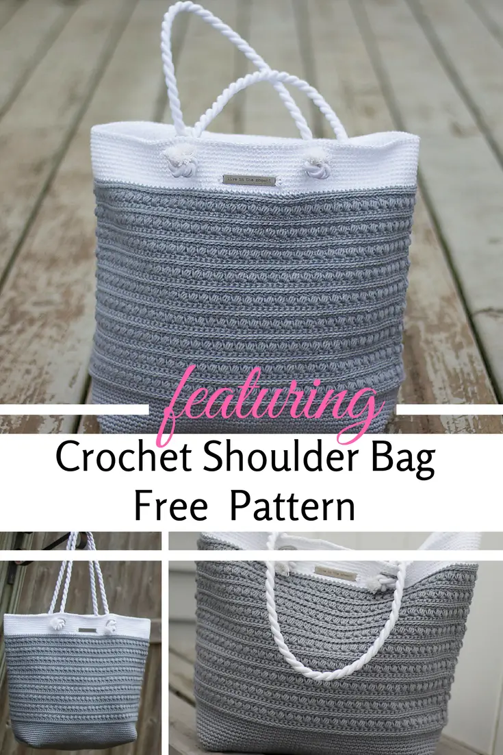 Crochet Shoulder Bag -To Carry Along Your Crochet Projects With Style [Free Pattern] 