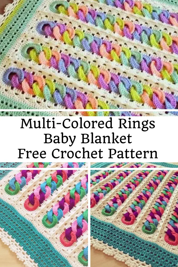 Fabulous Multi-Colored Rings Baby Blanket Free Crochet Pattern