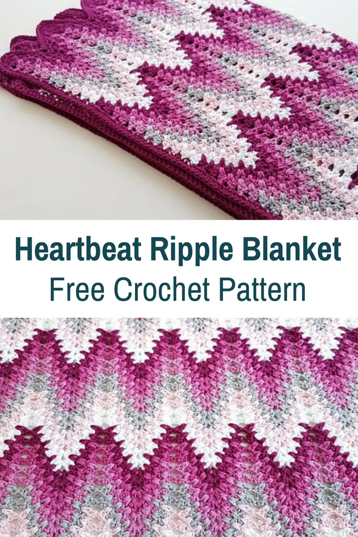 Simply Gorgeous Heartbeat Ripple Blanket [Free Pattern]