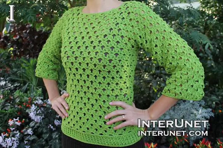 Lace Sweater Crochet Pattern