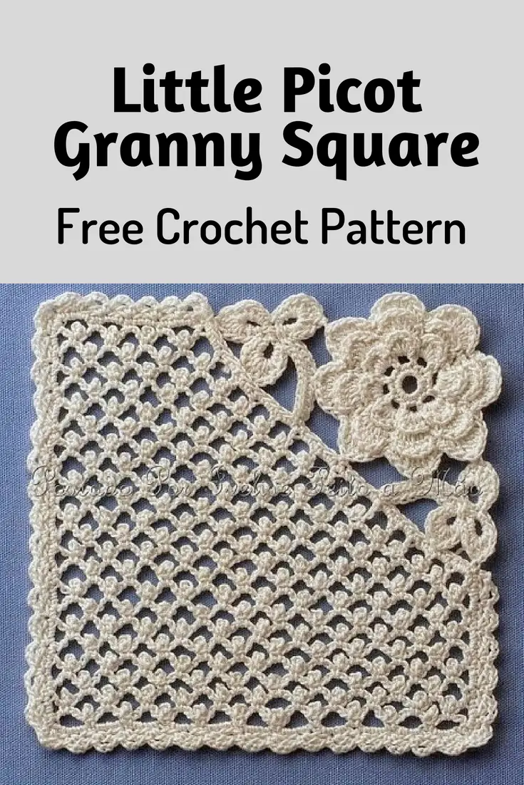 Little Picot Granny Square Is Really Unique And Amazing! [Crochet Diagram Pattern]
