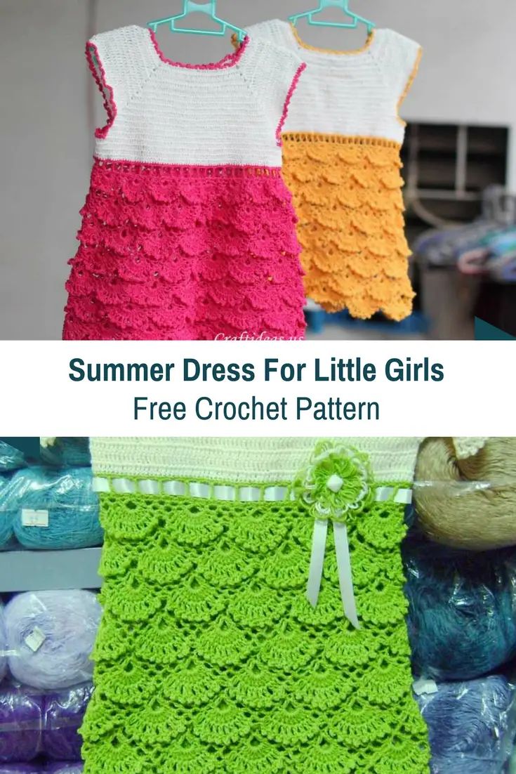 Crochet Summer Dress For Little Girls- Free Pattern