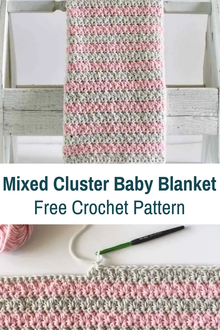 This Mixed Cluster Crochet Baby Blanket Is Awesome!