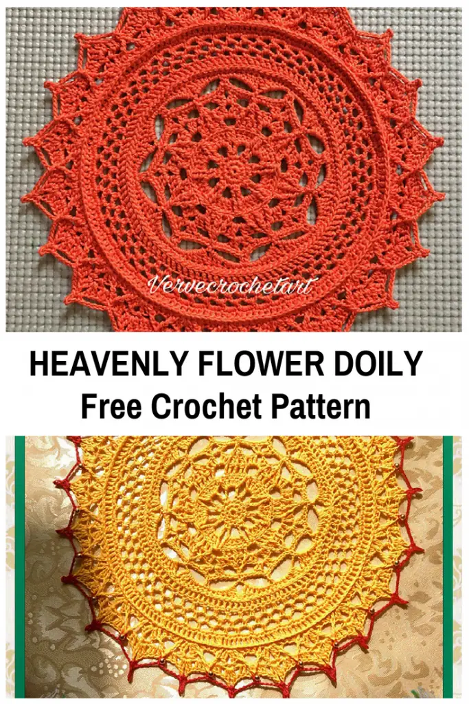 Heavenly Flower Doily Free Crochet Pattern
