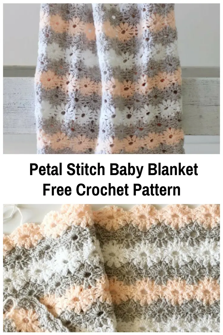 Free Pattern - Crochet Petal Stitch Baby Blanket