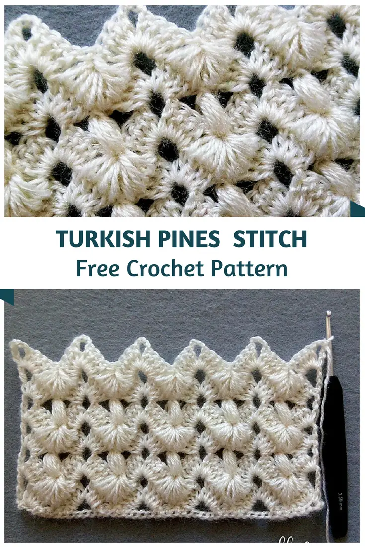 Incredibly Beautiful Turkish Pines Crochet Stitch 