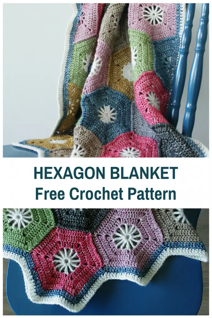 Crochet Hexagon Blanket Free Pattern