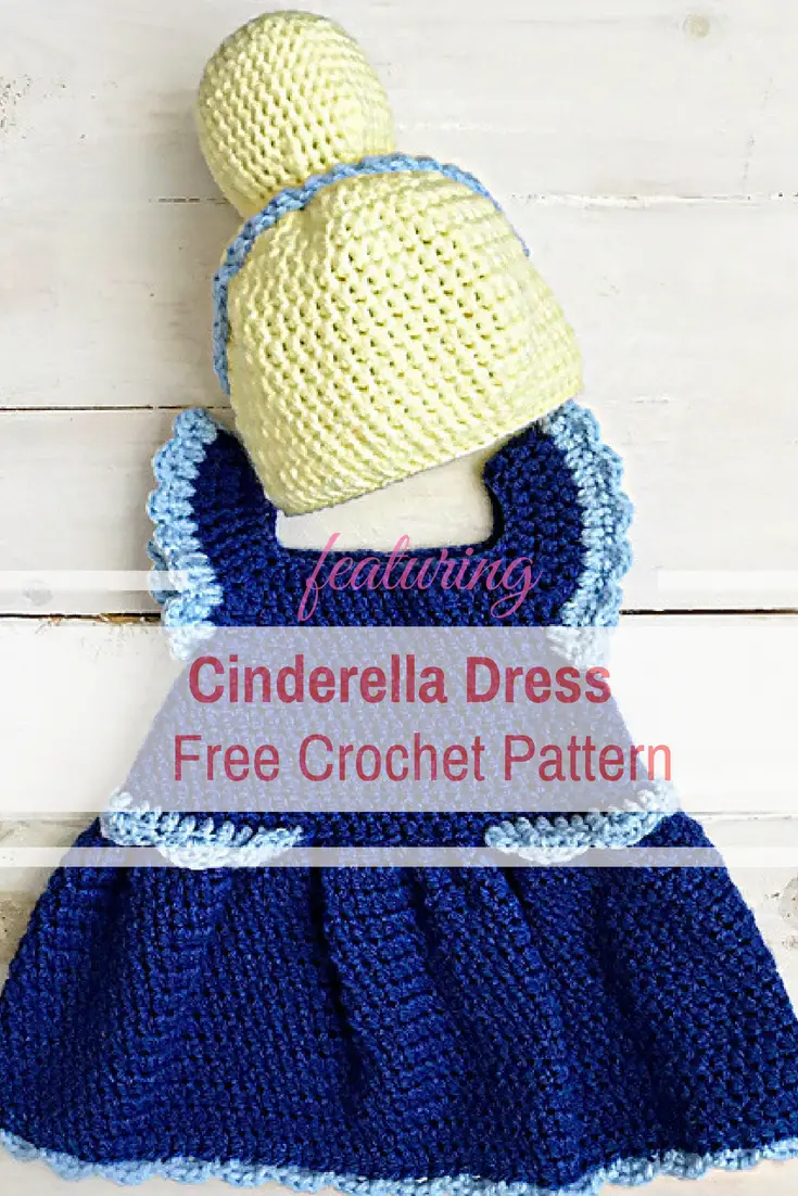 Adorable Baby Cinderella Dress Free Crochet Pattern With Crocheted Wig