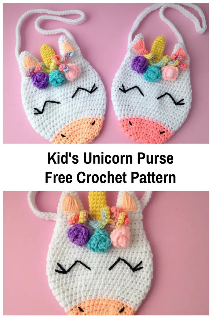 Kid's Unicorn Purse Free Crochet Pattern