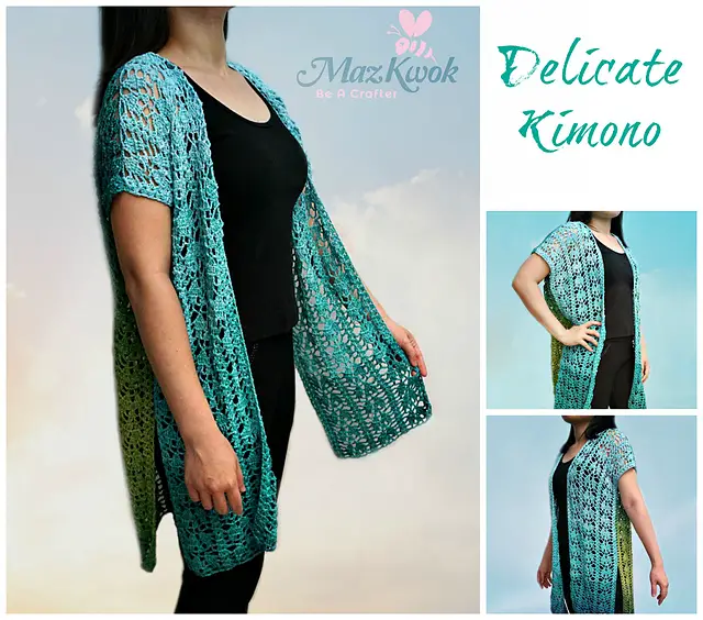 Delicate Kimono For Summertime -Free Crochet Pattern