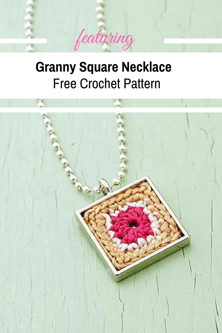 Cute Granny Square Necklace With Eye-Catching Distinction In Diminutive Size